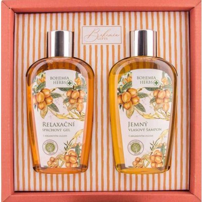 Bohemia Gifts & Cosmetics Arganový olej sprchový gel 250 ml + šampon na vlasy 250 ml dárková sada