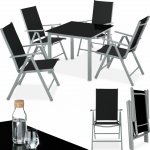 tectake 403906 zahradní hliníkový nábytek 4+1 - stříbrná/šedá – Hledejceny.cz