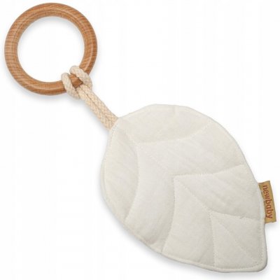 New Baby Leaf bílé Kousátko pro děti z bukového dřeva – Hledejceny.cz