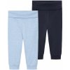 Kojenecké kalhoty a kraťasy Lupilu Dětské kalhoty Jogger s BIO bavlnou 2 kusy světle modrá navy modrá
