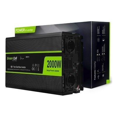 Green Cell Power Inverter 12V/230V, 2000W,4000W, čistá sinusoida