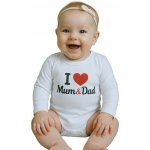 NEW BABY Body s potiskem New Baby I Love Mum and Dad – Sleviste.cz