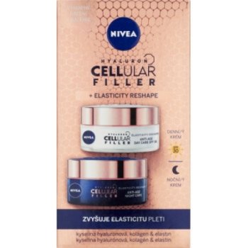 Nivea Hyaluron Cellular Filler remodelační denní krém SPF30 50 ml + Hyaluron Cellular Filler remodelační noční krém 50 ml dárková sada