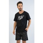 Opice pánské pyžamo krátké černé – Zboží Dáma