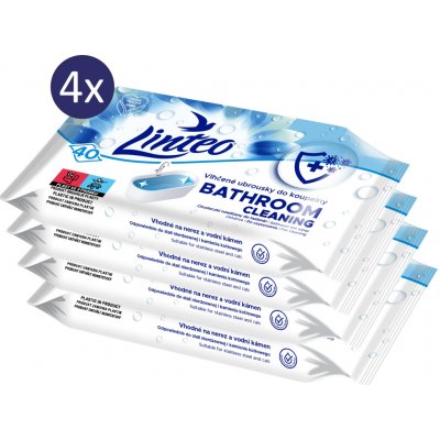 LINTEO Vlhčené ubrousky do koupelny 4 × 40 ks – Zboží Dáma