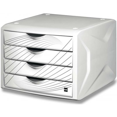 Helit Chameleon H6129505 zásuvkový box 4 zásuvky bílý A4 – Zboží Mobilmania
