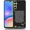 Pouzdro a kryt na mobilní telefon Samsung Picasee silikonové Samsung Galaxy A05s Kazma BUĎTE TROCHU YESMANI černé