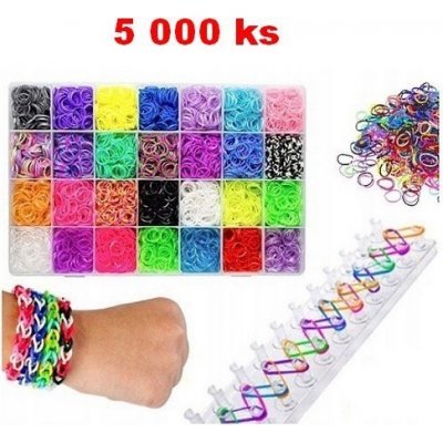 Loom Bands sada 5 000 gumiček + příslušenství – Sleviste.cz