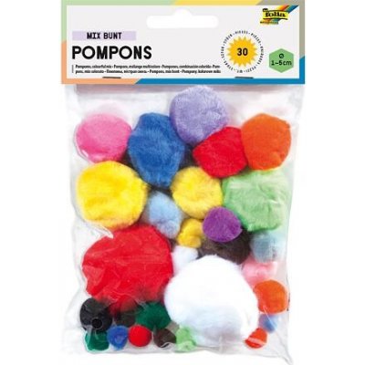 Folia Bringmann Pompons - 1-5 cm 30 ks klasický mix – Hledejceny.cz
