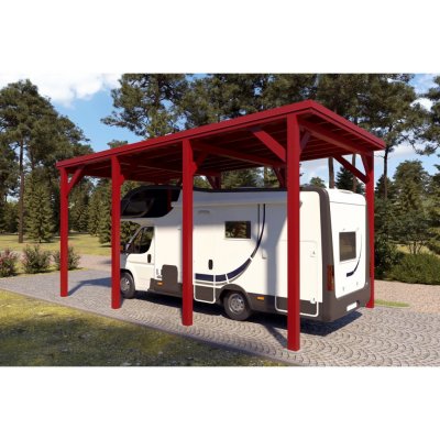 Holzbrüder Ralf na karavan červená/červená 4 x 7 m – HobbyKompas.cz