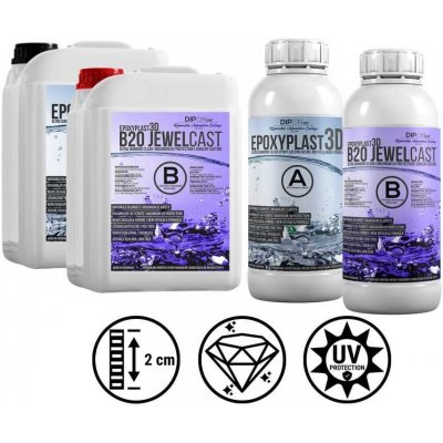 DIPON Epoxyplast 3D B20 JEWELCAST 7,5 Kg Čirá – Sleviste.cz