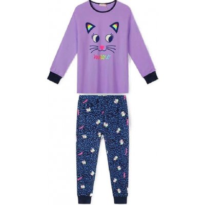 Dívčí pyžamo s Kočkou fialková – Zboží Mobilmania