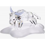 Preciosa Skleněná figurka Buvol - čínský zodiak z českého křišťálu Preciosa, podstavec, šedá – Hledejceny.cz