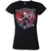 Dámské tričko s potiskem ROCK OFF Iron Maiden Trooper Red Sky černá