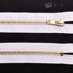 Zip džínový bílý 10 cm – Zboží Mobilmania