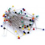 Špendlíky se skleněnou hlavičkou délka 34 mm Varianta: mix, Balení: 1 krab. – Zboží Mobilmania