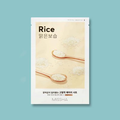 Missha Plátýnková pleťová maska Airy Fit Sheet Mask Rice - 19 g 1 ks – Zboží Dáma