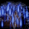 Vánoční osvětlení SPRINGOS LED rampouchy 8ks 3m 144LED IP44 modrá