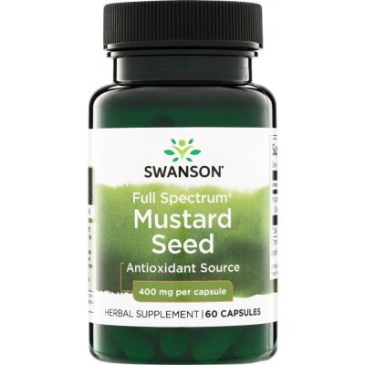 Swanson Mustard Seed Full Spectrum, Hořčičné Semínko, 400 mg, 60 kapslí – Hledejceny.cz