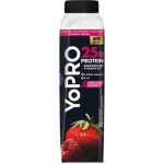 YoPro Jogurtový nápoj s příchutí jahody a maliny 300g – Zboží Dáma
