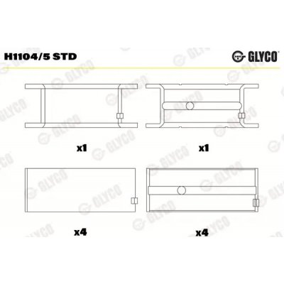 Pánev ložiska klikového hřídele GLYCO H1104/5 STD – Hledejceny.cz