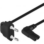 PremiumCord Kabel síťový 230V k magnetofonu se zahnutými konektory 2m kpspm2-90 – Zboží Živě