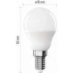 Emos LED žárovka Classic Mini Globe E14 6,5 W 60 W 806 lm neutrální bílá – Zboží Živě