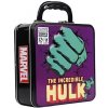 Školní papírové hodiny Plechový kufřík Hulk
