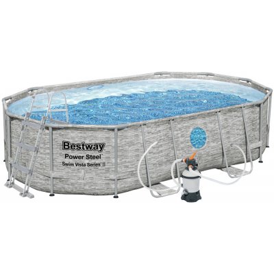 Bestway Power Steel Stacked Stone Swim Vista 4,88 x 3,05 x 1,07 m 56946 – Hledejceny.cz