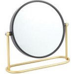 Spirella kosmetické zvětšovací zrcátko BLY černý plast zlatý stojánek – Zboží Dáma