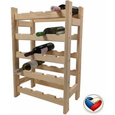 Dřevěný stojan na víno pro 20 lahví – Zboží Dáma