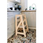 Ourbaby Montessori Učicí věž NTS Wooden Kitchen Helper natural přírodní – Sleviste.cz