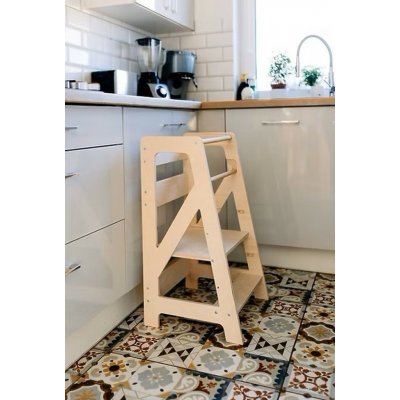 Ourbaby Montessori Učicí věž NTS Wooden Kitchen Helper natural přírodní – Sleviste.cz