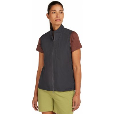 Icebreaker Wmns Mer Shell+ Cotton Elevation Windb Vest Obsidian – Zboží Mobilmania