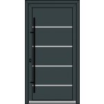 OknaDvereNaMiru.cz Vchodové dveře INOX 1436 ořech 105 x 220 cm – Zboží Mobilmania