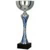 Pohár a trofej Kovový pohár Stříbrno-modrý 23,5 cm 8 cm