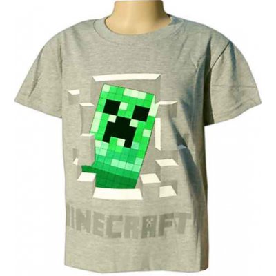 Tričko dětské Minecraft šedé