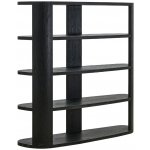 Černá dubová knihovna Richmond Navarino 160x150 cm – Zboží Mobilmania