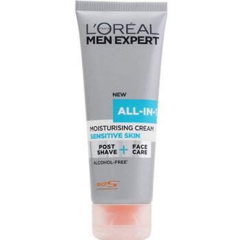 L'Oréal Men Expert All-in-1 hydratační krém pro citlivou pleť Post Shave + Face Care Alcohol Free 75 ml