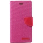 Pouzdro Canvas textilní/ PU kožené Huawei P10 - rose – Zboží Mobilmania