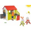 Dětské hřiště Smoby Set domček Pretty Nature s letnou kuchynkou+ stolička KidChair zelená a červená SM810702-42