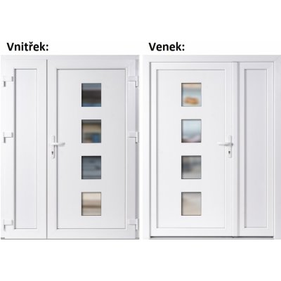 Soft Dvoukřídlé vchodové 010+Panel Plný Bílá/bílá pravé 130 x 200 cm – Hledejceny.cz