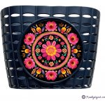 Košík na kolo a odrážedlo černý / květiny – Zboží Dáma