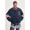 Dámská bunda Tommy Jeans bomber Letterman DW0DW18306 tm.modrá