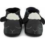 Ebooba Kožené capáčky s koženou podrážkou ovečka Černá – Zbozi.Blesk.cz