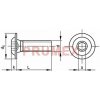 Šrouby se šestihrannou hlavou Šroub s půlkulatou hlavou s límcem inbus ISO 7380FL M4x10 nerez A2