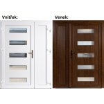 Soft Dvoukřídlé vchodové 6300+Panel Plný Zlatý dub/bílá levé 150 x 200 cm – Hledejceny.cz