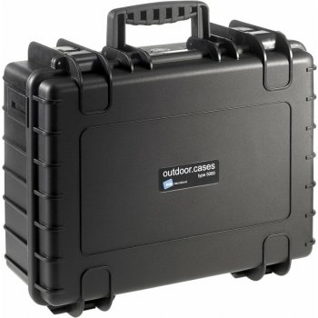 B&W Outdoor Case Type 5000 black, foam 5000/B/SI