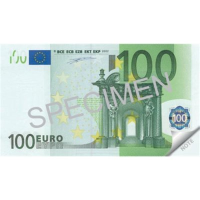 PANTA PLAST Poznámkový blok 100 Euro 70 listů 110 x 61,5 mm