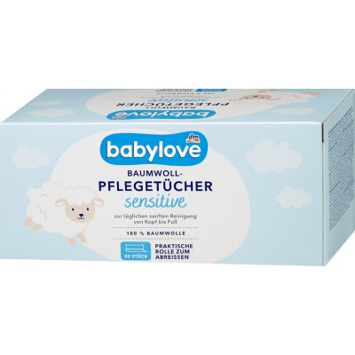 Babylove bavlněné ubrousky sensitive 50 ks – Hledejceny.cz